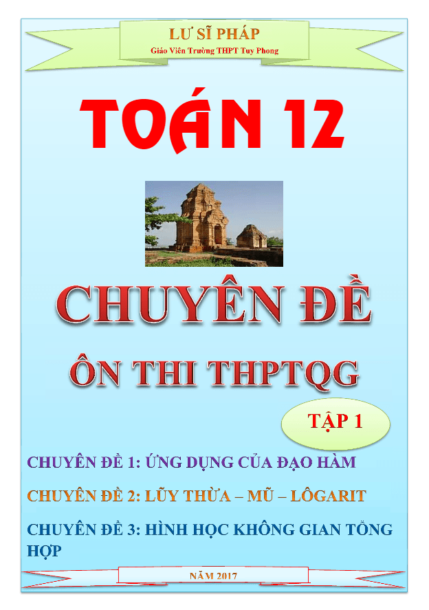 Chuyên đề ôn thi THPT Quốc gia môn Toán – Lư Sĩ Pháp (Tập 1)