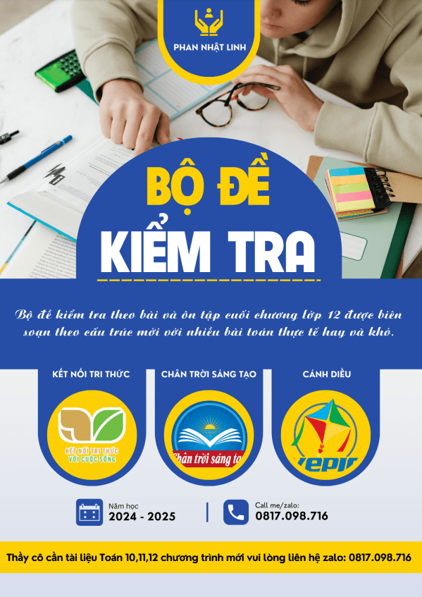 Bộ đề kiểm tra theo bài học môn Toán 12 chương trình mới (tập 2)