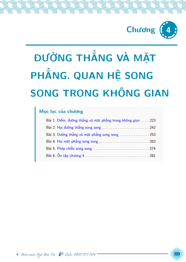 Chuyên đề Toán 11 chương quan hệ song song trong không gian