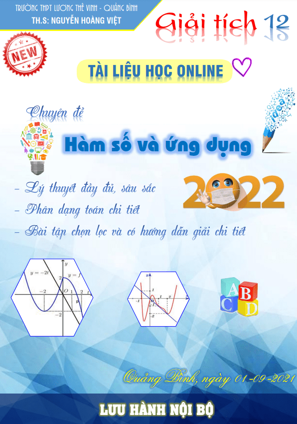Chuyên đề hàm số và ứng dụng – Nguyễn Hoàng Việt