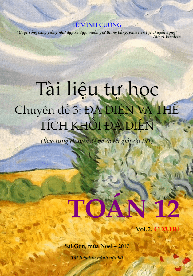 Tài liệu tự học chuyên đề đa diện và thể tích khối đa diện – Lê Minh Cường