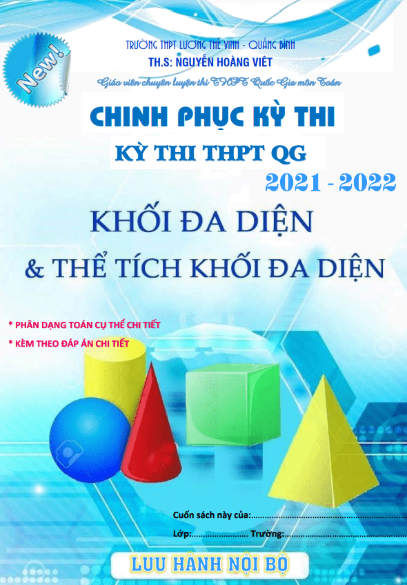 Chuyên đề khối đa diện và thể tích khối đa diện – Nguyễn Hoàng Việt