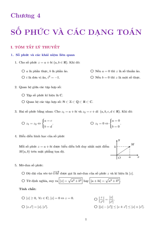 Số phức và các dạng toán – Phùng Hoàng Em