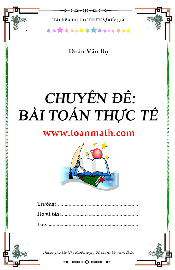 Chuyên đề bài toán thực tế – Đoàn Văn Bộ