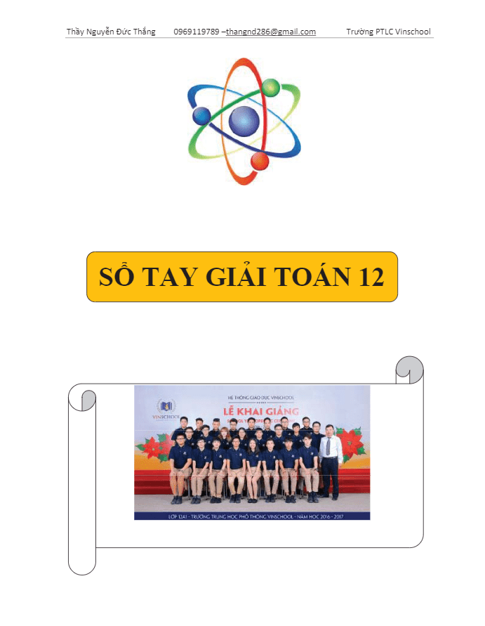 Sổ tay giải toán 12 – Nguyễn Đức Thắng