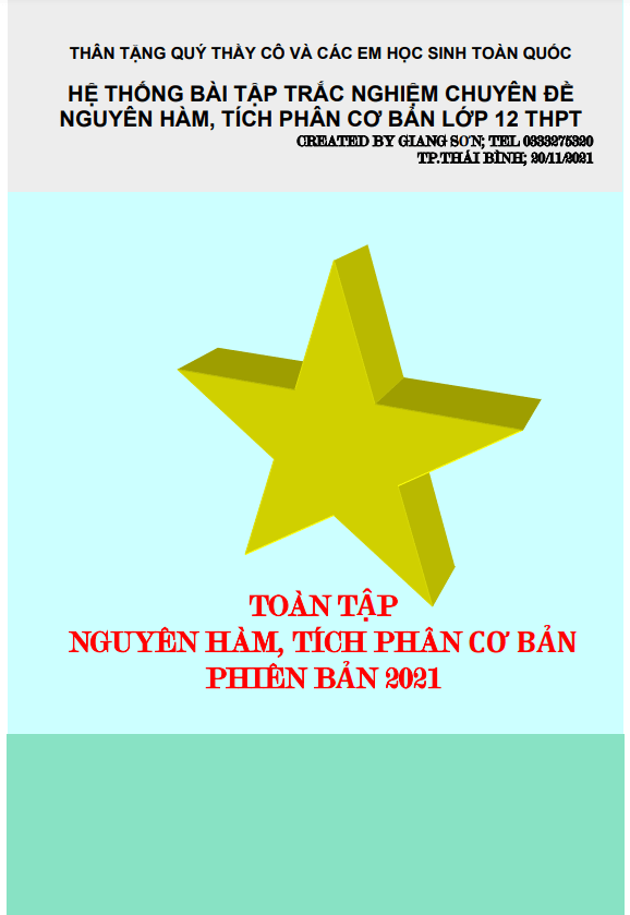 Toàn tập nguyên hàm và tích phân cơ bản