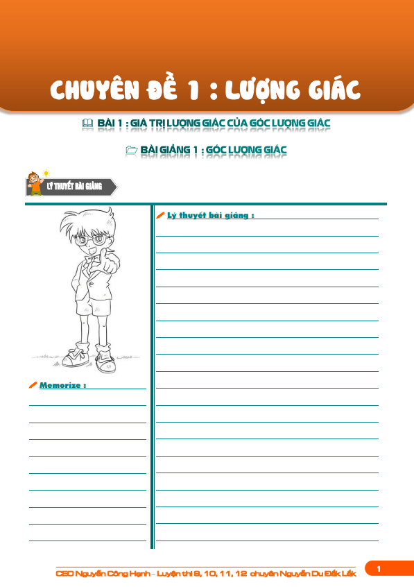 Bài giảng môn Toán 11 học kì 1 – Nguyễn Công Hạnh