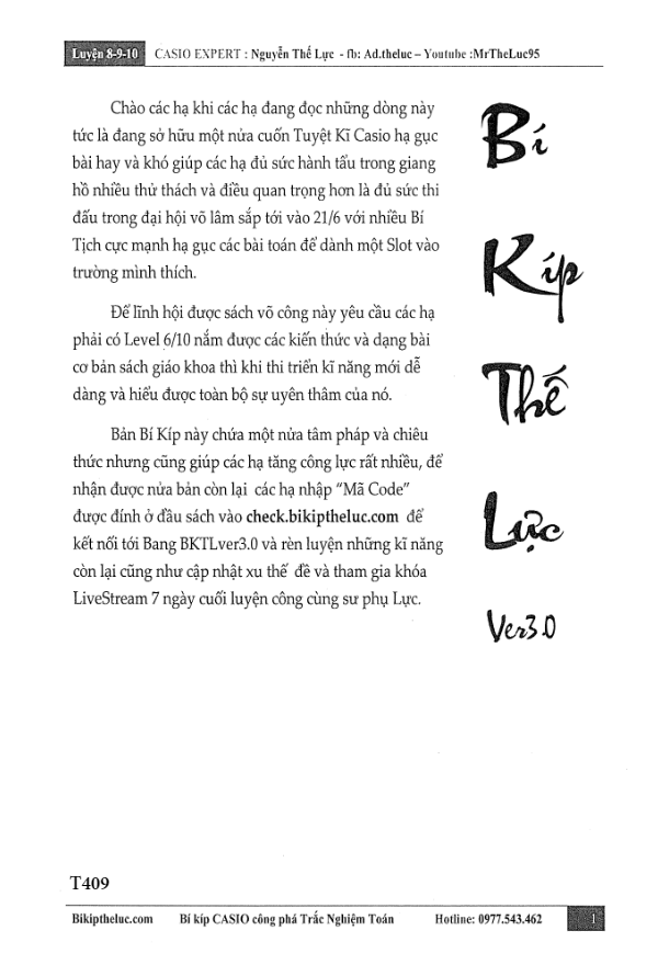 Bí kíp Thế Lực ver 3.0 – Nguyễn Thế Lực