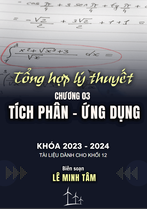 Tổng hợp lý thuyết nguyên hàm, tích phân và ứng dụng – Lê Minh Tâm