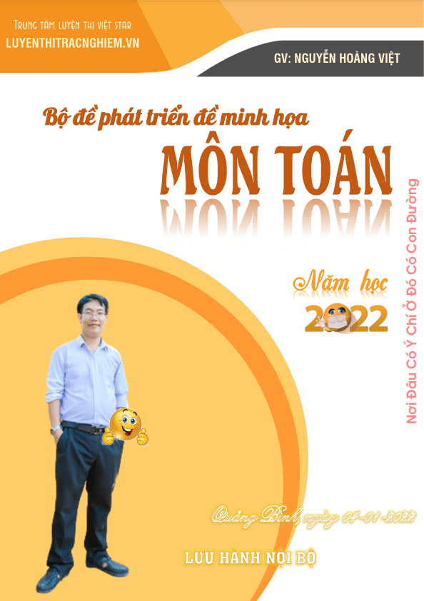 Bộ đề phát triển đề thi minh họa kỳ thi tốt nghiệp THPT năm 2022 môn Toán