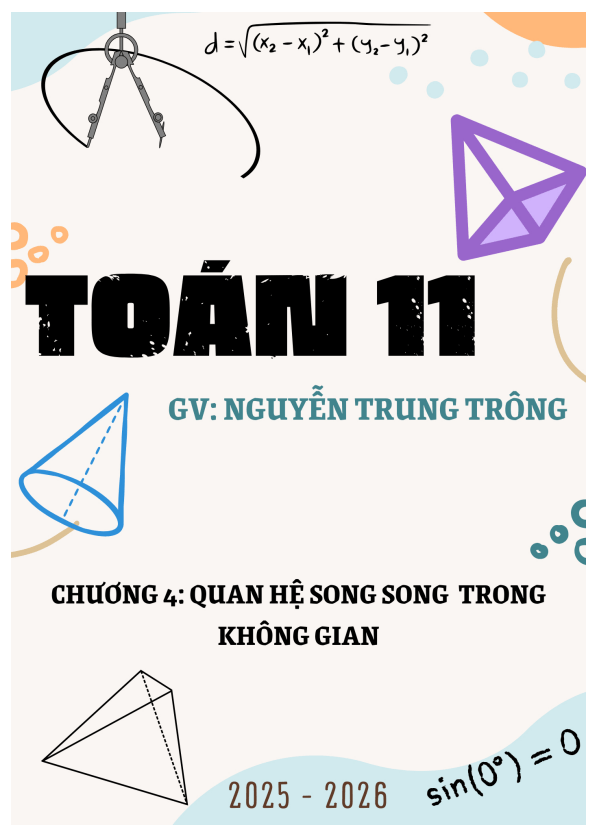 Bài tập bổ trợ môn Toán 11 chương quan hệ song song trong không gian