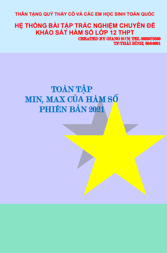 Toàn tập min – max của hàm số