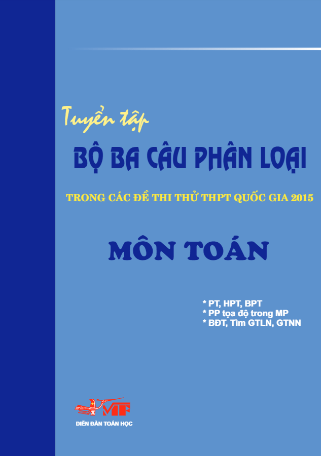 Tài liệu luyện đạt điểm 8 – 9 – 10 môn Toán THPT Quốc gia