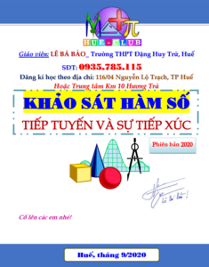 Chuyên đề tiếp tuyến và sự tiếp xúc của đồ thị hàm số – Lê Bá Bảo