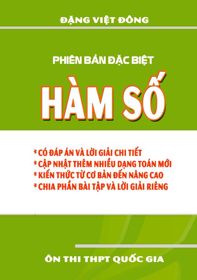 Chuyên đề hàm số – Đặng Việt Đông
