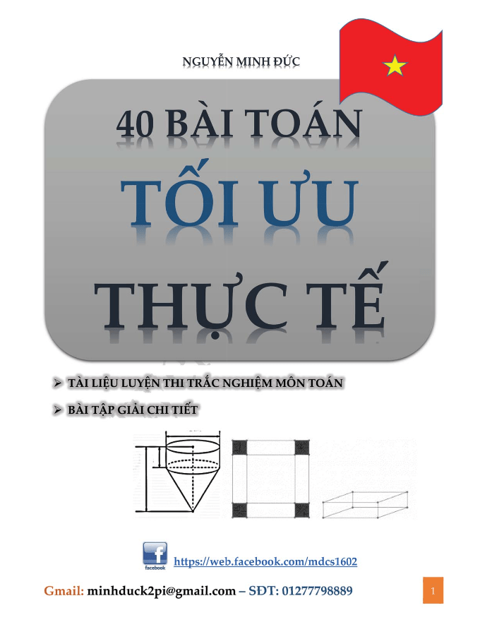 40 bài toán tối ưu thực tế có lời giải chi tiết – Nguyễn Minh Đức