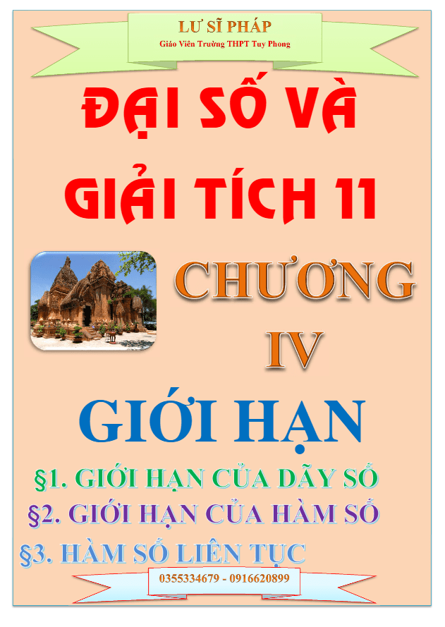 Lý thuyết và bài tập chuyên đề giới hạn – Lư Sĩ Pháp