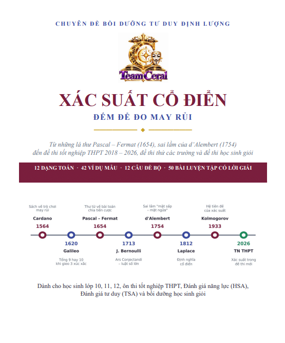 Chuyên đề xác suất cổ điển ôn thi TN THPT – HSA – TSA – HSG môn Toán
