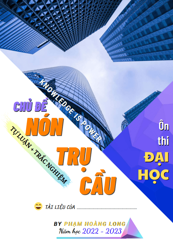 Chuyên đề mặt nón, mặt trụ, mặt cầu – Phạm Hoàng Long