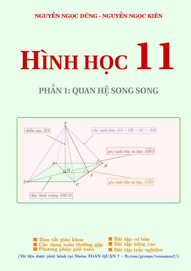 Đường thẳng và mặt phẳng trong không gian, quan hệ song song – Nguyễn Ngọc Dũng