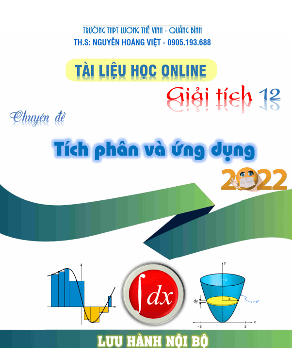 Chuyên đề nguyên hàm, tích phân và ứng dụng – Nguyễn Hoàng Việt