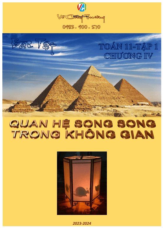 Bài tập quan hệ song song trong không gian – Võ Công Trường